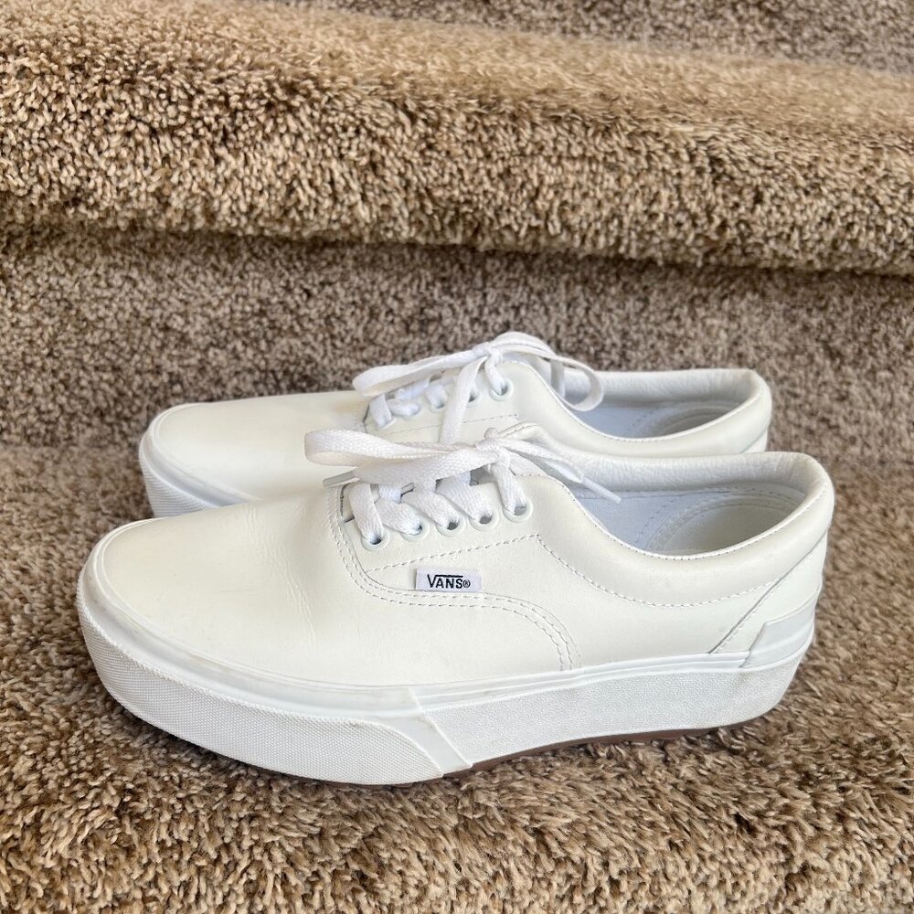 Vans White Platform Authentic Sneakers